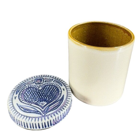 Prestige Place Pottery Trinket Covered Dish Museum of American Folk Art Japan - Picture 1 of 14